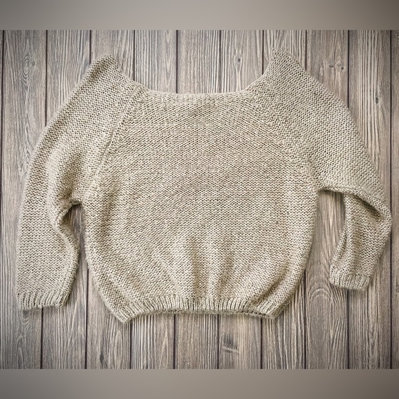 Poof Couture Sweater with Gold and Zipper Neckline - Picture 2 of 4